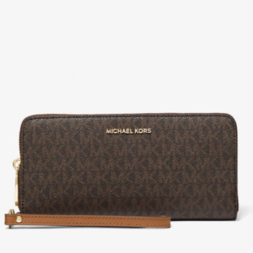 Michael Kors Brown Large Logo Continental Wallet